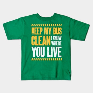 Funny School Bus Driver Kids T-Shirt